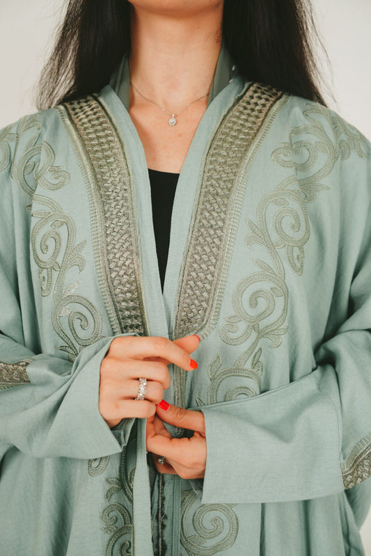 Kaftan-Teal | Abaya